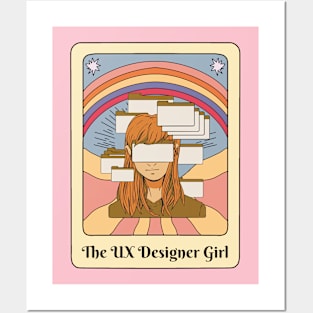 Vintage Ux Designer Girl Tarot Art Posters and Art